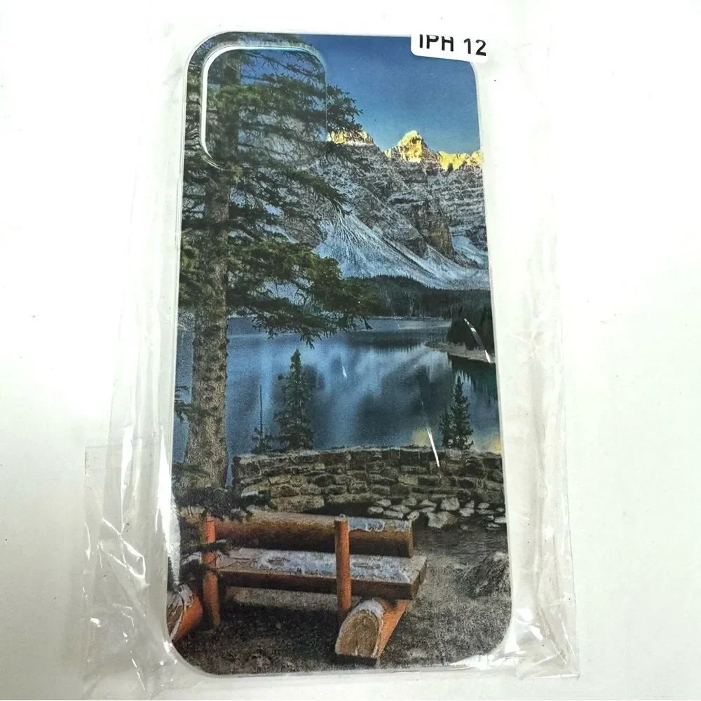 iPhone 12 / 12 Pro Case, Aesthetic Nature Snow Mountain Lake Clear Case